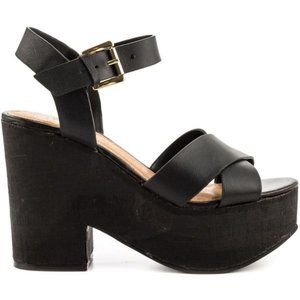 Aldo Whitmill Black Platform Sandals